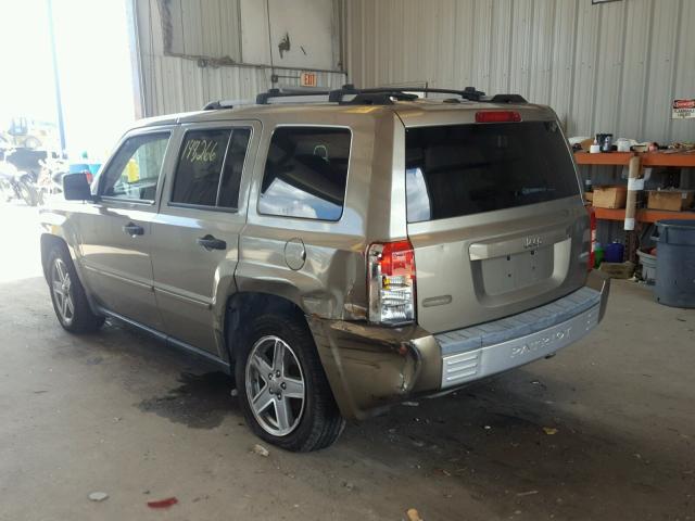 1J8FT48W27D399359 - 2007 JEEP PATRIOT LI GOLD photo 3