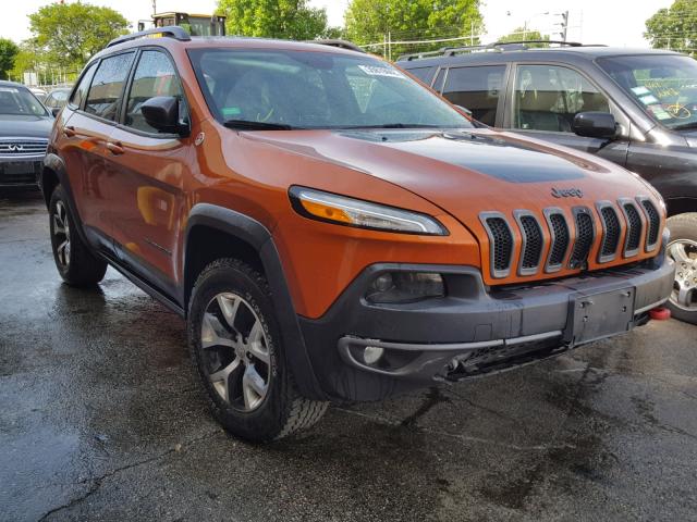 1C4PJMBS6FW623940 - 2015 JEEP CHEROKEE T ORANGE photo 1