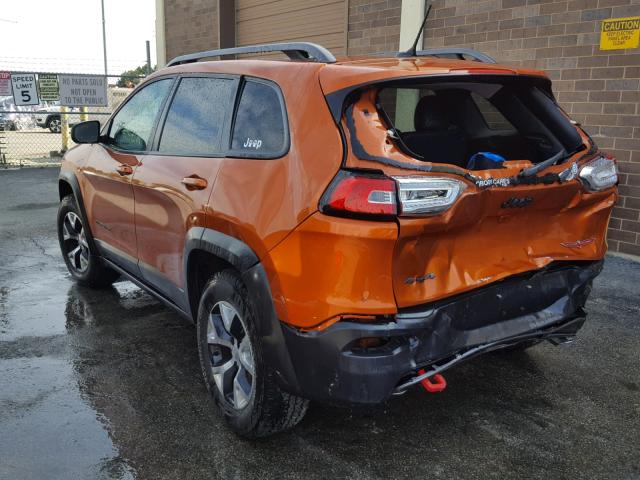 1C4PJMBS6FW623940 - 2015 JEEP CHEROKEE T ORANGE photo 3