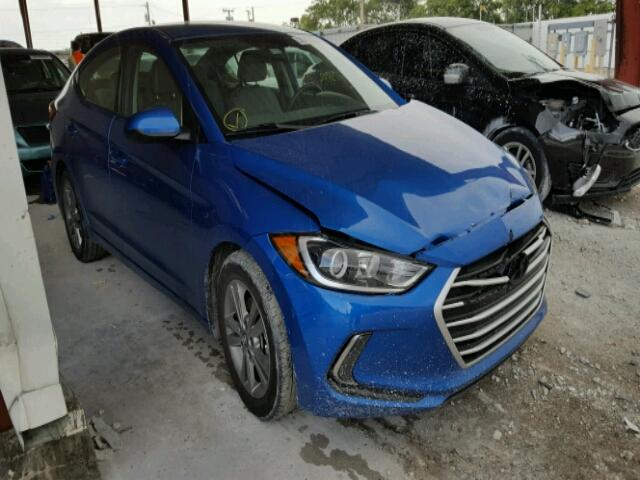 5NPD84LF9HH015936 - 2017 HYUNDAI ELANTRA SE BLUE photo 1