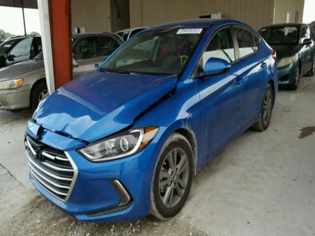 5NPD84LF9HH015936 - 2017 HYUNDAI ELANTRA SE BLUE photo 2