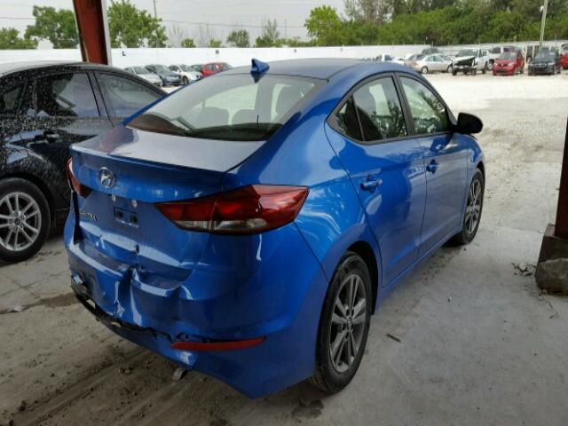 5NPD84LF9HH015936 - 2017 HYUNDAI ELANTRA SE BLUE photo 4