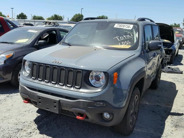 ZACCJBCB3HPG39126 - 2017 JEEP RENEGADE T GRAY photo 2