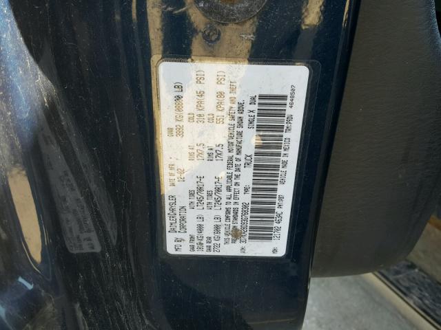 3D7KA28D93G768302 - 2003 DODGE RAM 2500 S BLUE photo 10