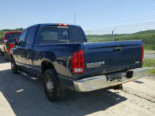 3D7KA28D93G768302 - 2003 DODGE RAM 2500 S BLUE photo 3