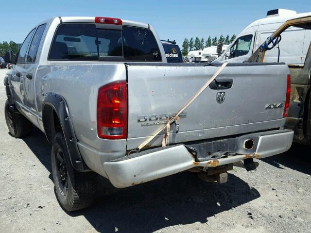3D7KU286X3G782136 - 2003 DODGE RAM 2500 S SILVER photo 3
