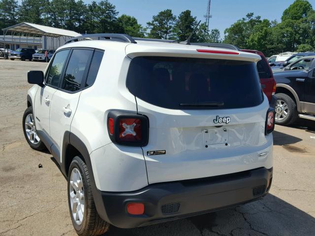 ZACCJABT3GPD87428 - 2016 JEEP RENEGADE L WHITE photo 3