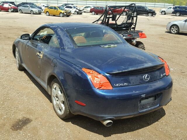 JTHFN48Y230047384 - 2003 LEXUS SC BLUE photo 3