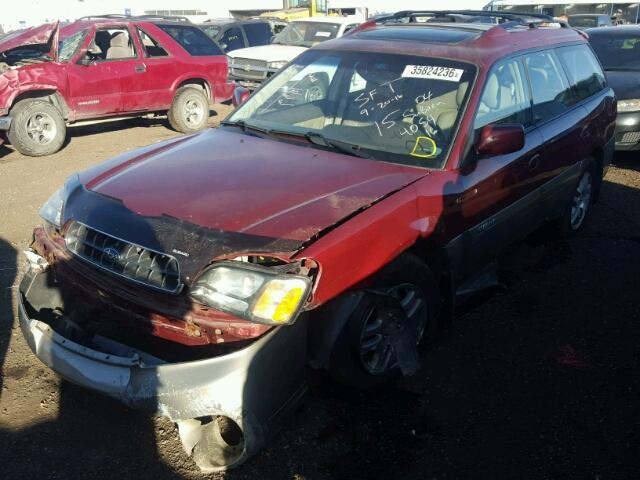 4S3BH686247643461 - 2004 SUBARU LEGACY OUT MAROON photo 2