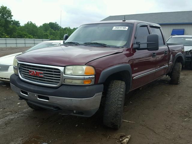 1GTHC23162F236565 - 2002 GMC SIERRA C25 BURGUNDY photo 2