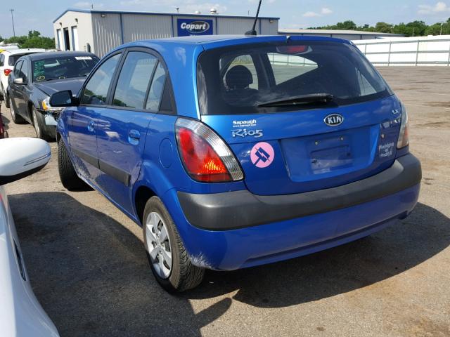 KNADE243996494269 - 2009 KIA RIO 5 SX BLUE photo 3