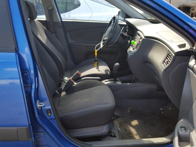 KNADE243996494269 - 2009 KIA RIO 5 SX BLUE photo 5