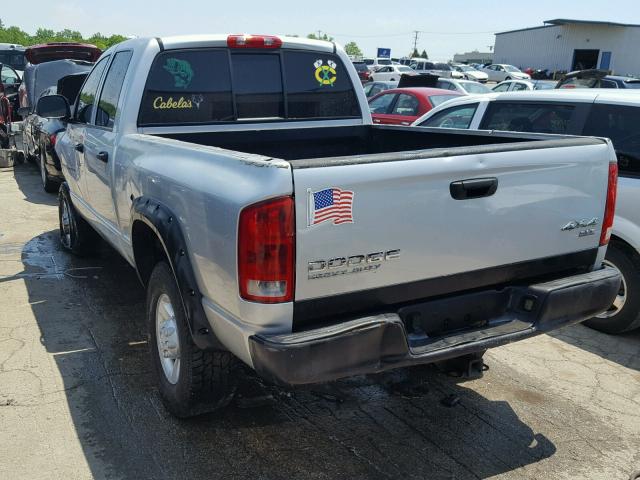 3D7KU28D33G800653 - 2003 DODGE RAM 2500 S SILVER photo 3