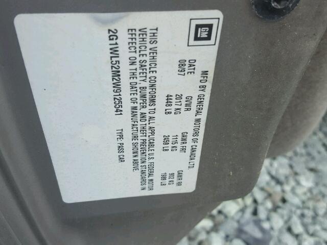 2G1WL52M2W9125541 - 1998 CHEVROLET LUMINA BAS ოქროსფერი ფოტო 10