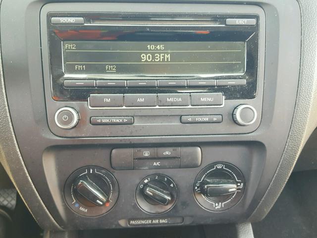 3VW2K7AJ7DM317308 - 2013 VOLKSWAGEN JETTA BASE Գրաֆիտ լուսանկար 9