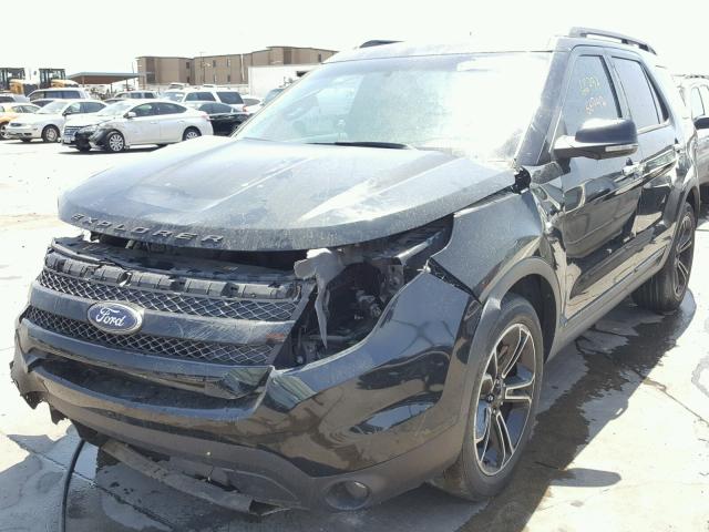 1FM5K8GT7EGB84569 - 2014 FORD EXPLORER S BLACK photo 2