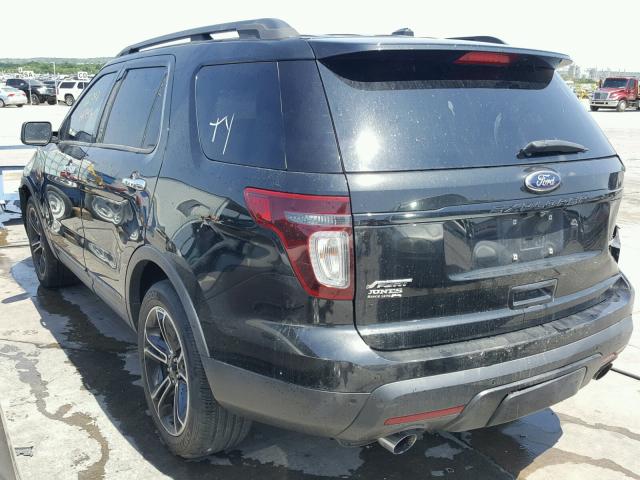 1FM5K8GT7EGB84569 - 2014 FORD EXPLORER S BLACK photo 3