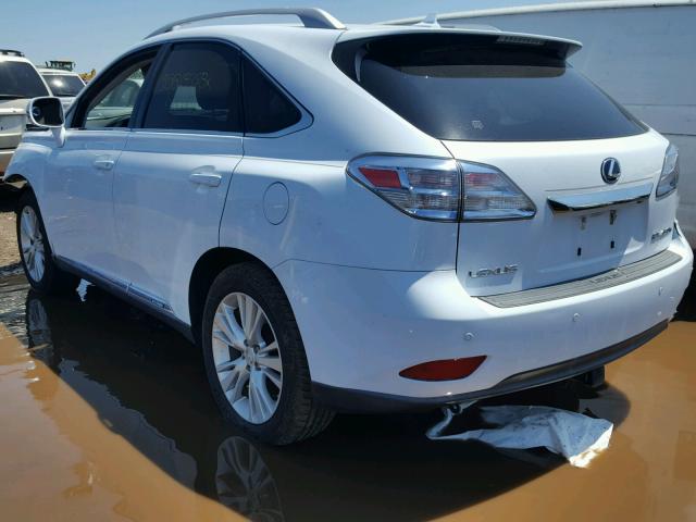 JTJBC1BA6A2017576 - 2010 LEXUS RX 450 WHITE photo 3