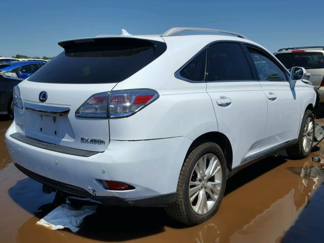 JTJBC1BA6A2017576 - 2010 LEXUS RX 450 WHITE photo 4