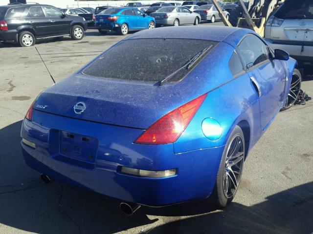 JN1AZ34E03T010874 - 2003 NISSAN 350Z COUPE BLUE photo 4