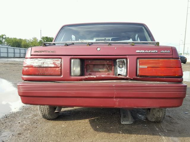 1G2NE14U5JC805930 - 1988 PONTIAC GRAND AM RED photo 10