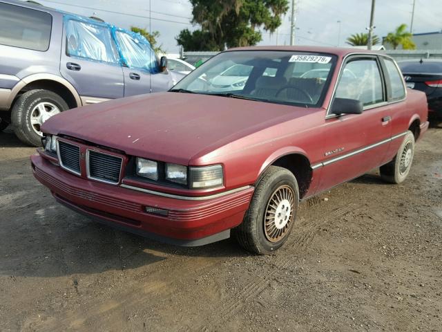 1G2NE14U5JC805930 - 1988 PONTIAC GRAND AM RED photo 2