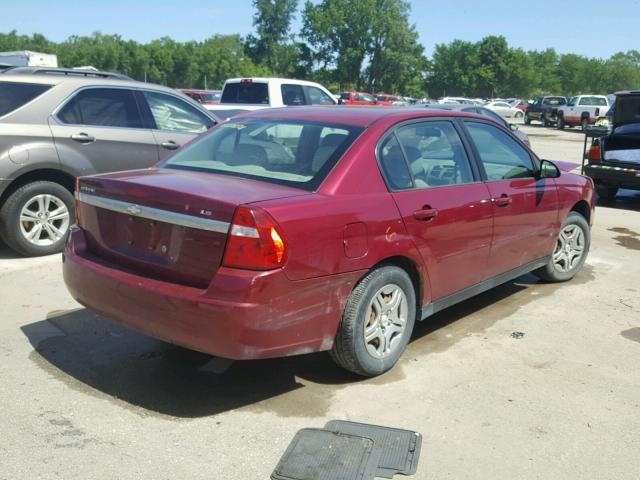 1G1ZS58F77F297162 - 2007 CHEVROLET MALIBU LS MAROON photo 4