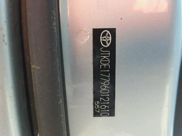 JTKDE177960121610 - 2006 TOYOTA SCION TC 蓝色 照片 10