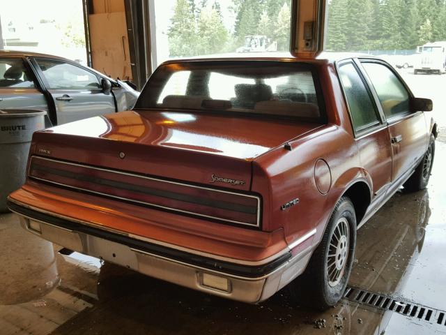 1G4NM27U8GM221911 - 1986 BUICK SOMERSET L MAROON photo 4