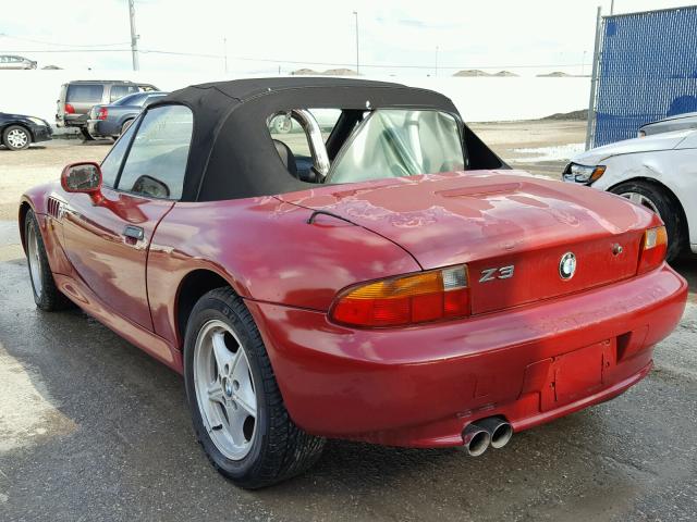 4USCH7320WLE06487 - 1998 BMW Z3 1.9 RED photo 3