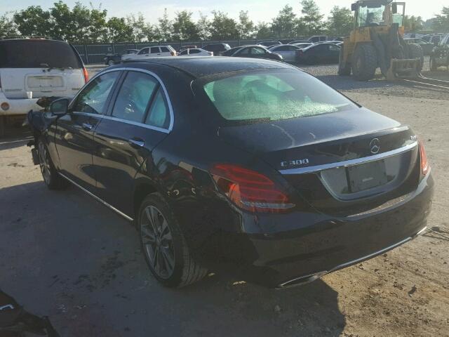 55SWF4KB2GU154086 - 2016 MERCEDES-BENZ C300 4 MAT BLACK photo 3