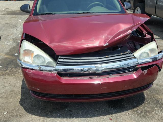 1G1ZT52875F268300 - 2005 CHEVROLET MALIBU LS მუქწითელი ფოტო 10