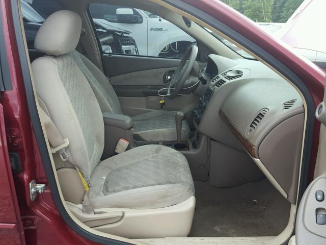 1G1ZT52875F268300 - 2005 CHEVROLET MALIBU LS მუქწითელი ფოტო 5