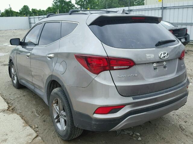 5NMZU3LB4HH013596 - 2017 HYUNDAI SANTA FE S GRAY photo 3