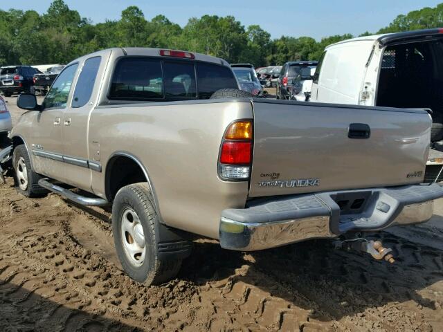 5TBRT34142S232936 - 2002 TOYOTA TUNDRA ACC GOLD photo 3