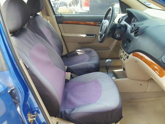KL1TD56677B047977 - 2007 CHEVROLET AVEO BASE Mavi foto 5