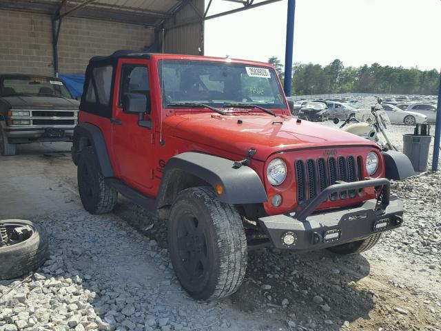 1C4AJWAG9EL290258 - 2014 JEEP WRANGLER S RED photo 1