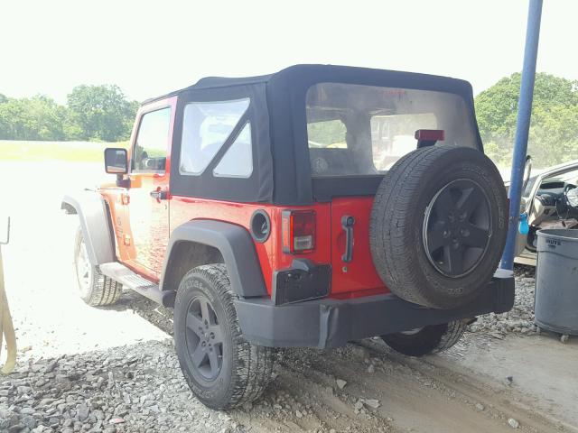 1C4AJWAG9EL290258 - 2014 JEEP WRANGLER S RED photo 3