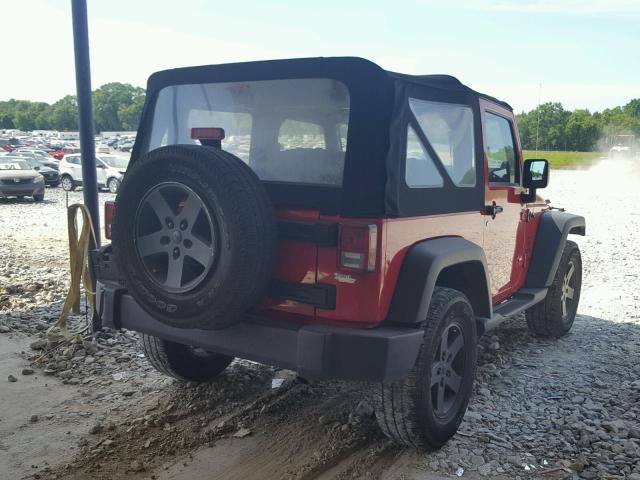 1C4AJWAG9EL290258 - 2014 JEEP WRANGLER S RED photo 4