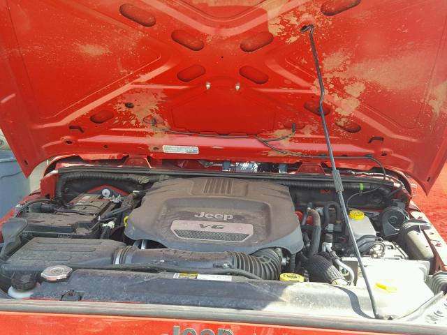 1C4AJWAG9EL290258 - 2014 JEEP WRANGLER S RED photo 7