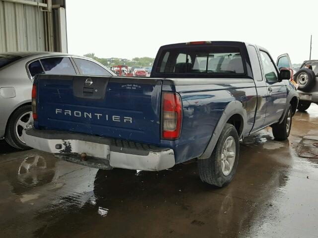 1N6DD26S22C382458 - 2002 NISSAN FRONTIER K BLUE photo 4