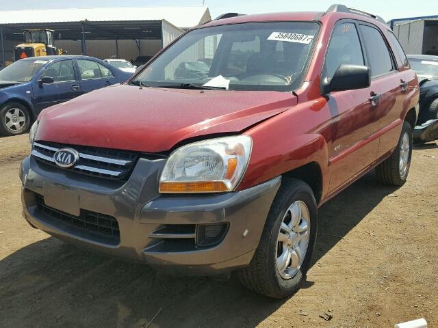 KNDJE723387482164 - 2008 KIA SPORTAGE RED photo 2