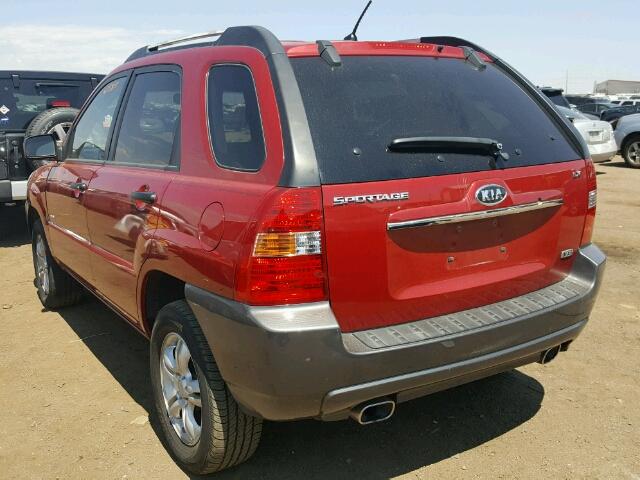 KNDJE723387482164 - 2008 KIA SPORTAGE RED photo 3