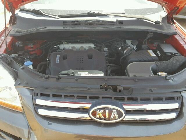 KNDJE723387482164 - 2008 KIA SPORTAGE RED photo 7