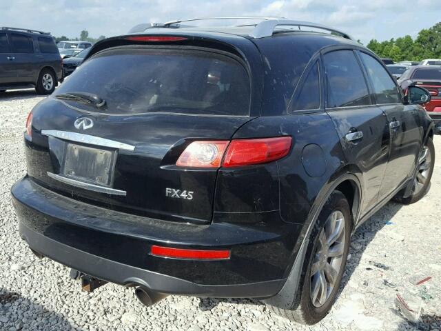 JNRBS08W44X404489 - 2004 INFINITI FX45 BLACK photo 4