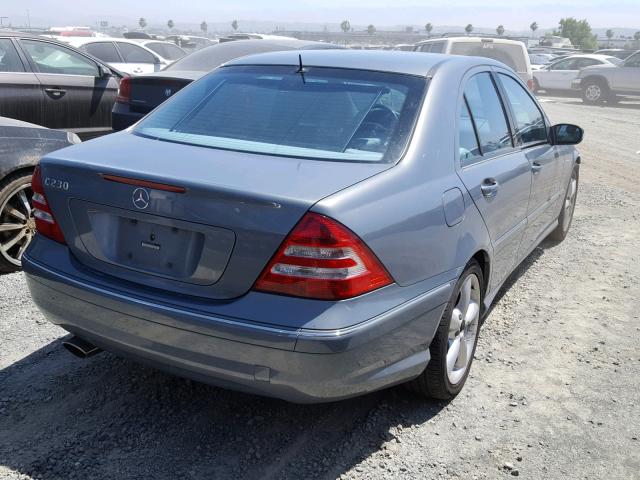 WDBRF52H16F733166 - 2006 MERCEDES-BENZ C GENERATI GRAY photo 4