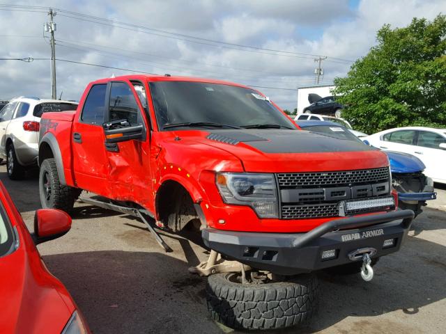 1FTFW1R63DFC94731 - 2013 FORD F150 SVT R RED photo 1