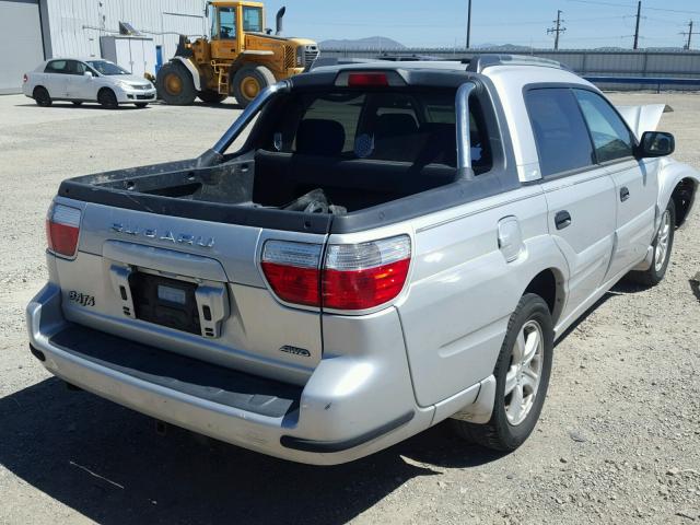 4S4BT62C467101418 - 2006 SUBARU BAJA SPORT SILVER photo 4