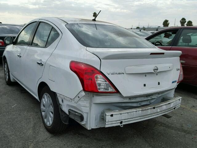 3N1CN7AP1EL868654 - 2014 NISSAN VERSA S/S WHITE photo 3