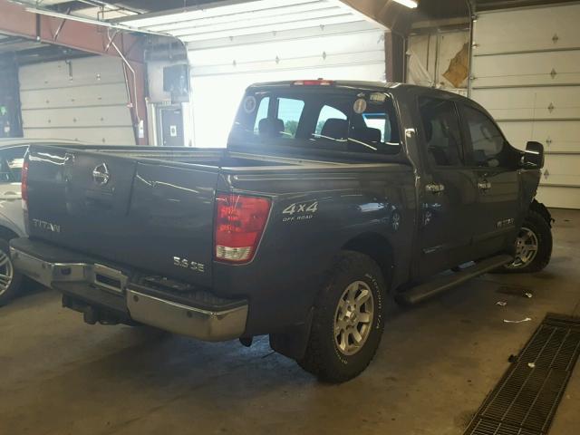 1N6AA07B05N565557 - 2005 NISSAN TITAN XE GRAY photo 4